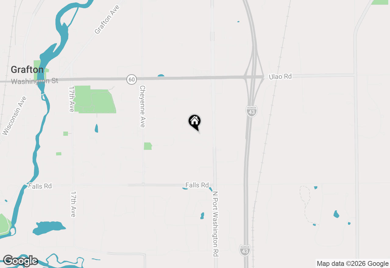 Map of 2396 Caribou Ln, Grafton, WI 53024