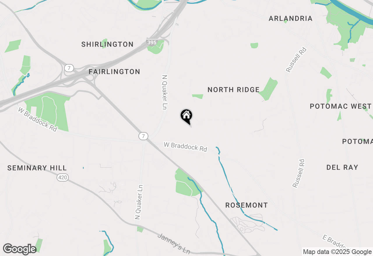 Map of 1420 Woodbine Street, Alexandria, VA 22302