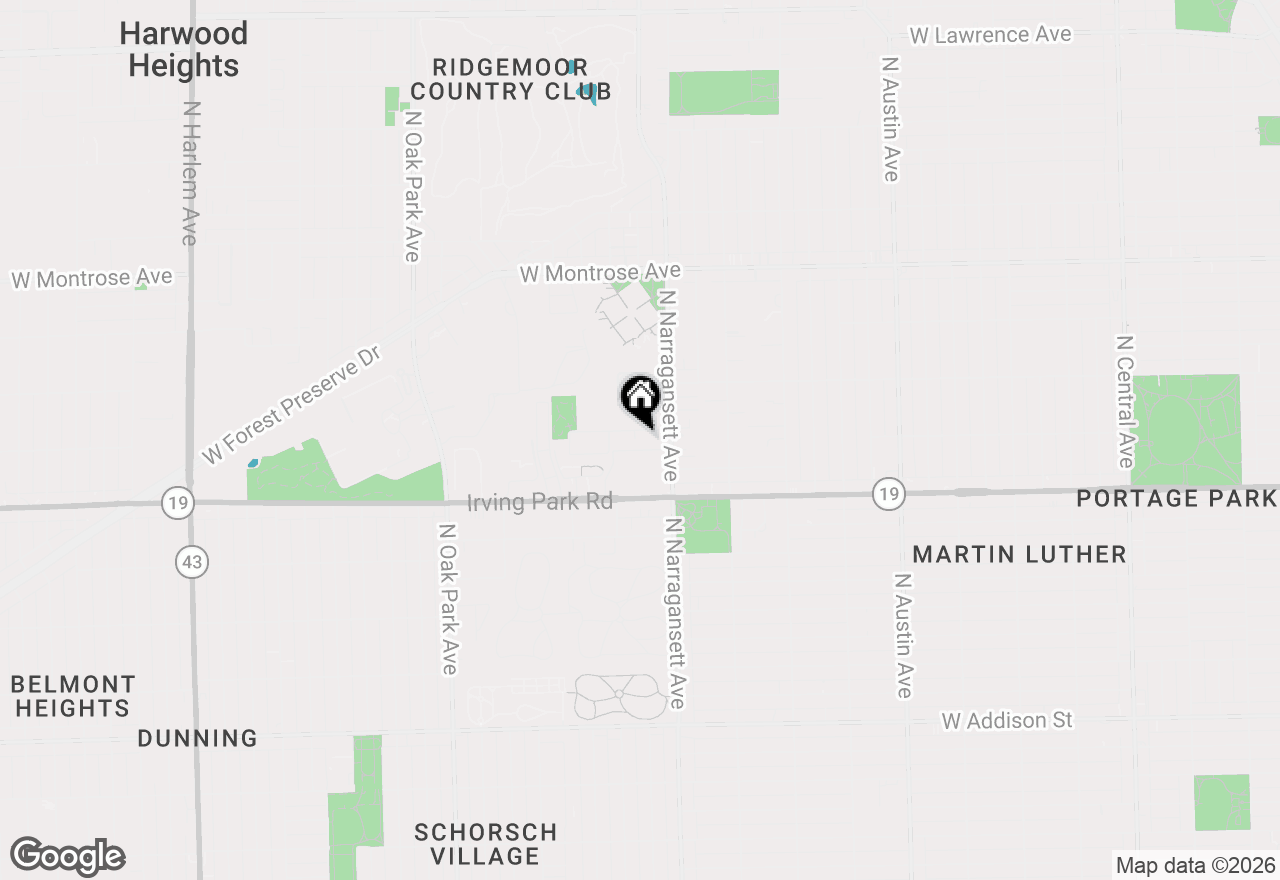 Map of 6433 W Belle Plaine Avenue #302, Chicago, IL 60634