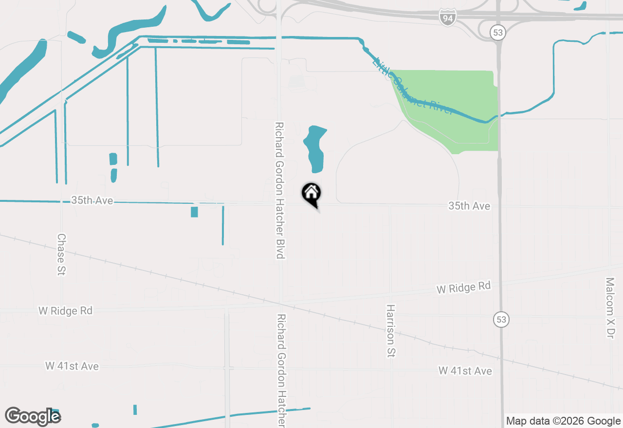 Map of 3529 Lincoln Street, Gary, IN 46408