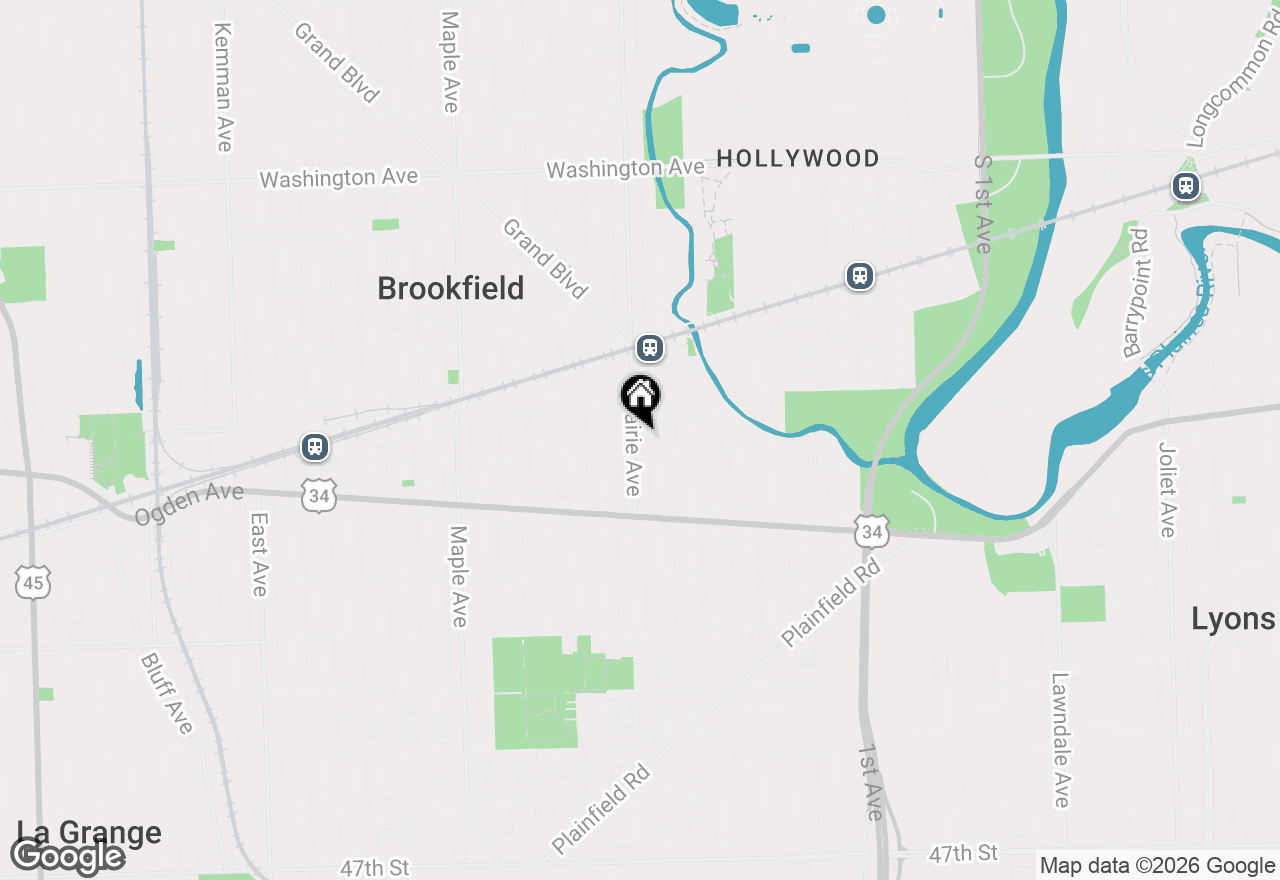 Map of (Address confidential), Brookfield, Illinois 60513
