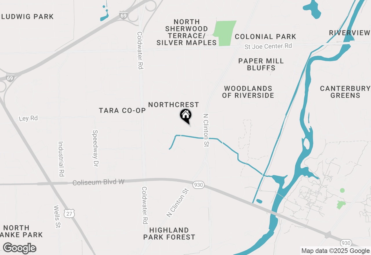 Map of 811 Warwick Avenue, Fort Wayne, IN 46825