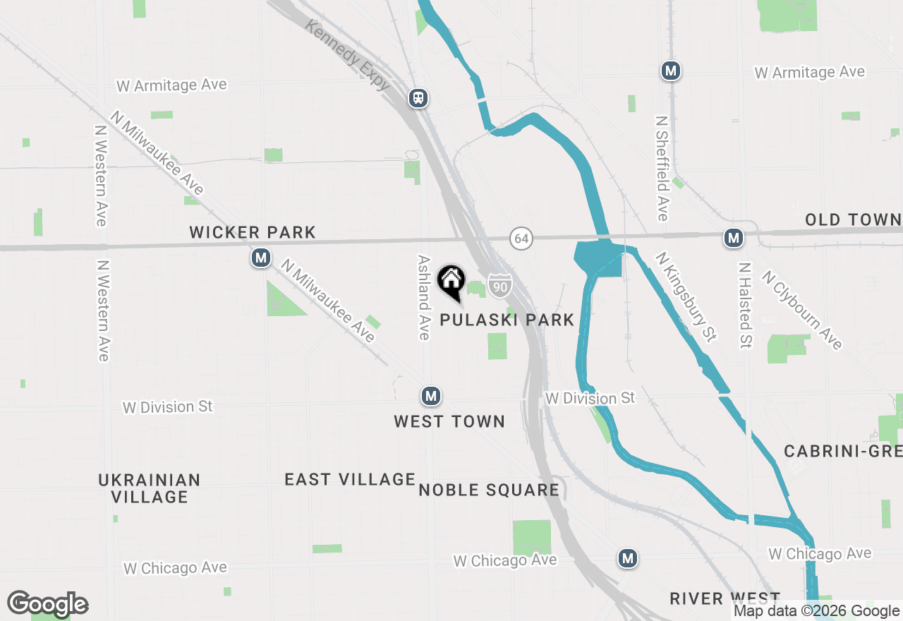 Map of 1413 N Bosworth Avenue #1, Chicago, IL 60642