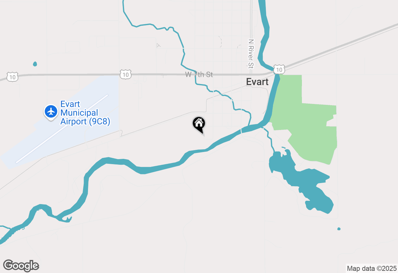 Map of 524 S Cherry Street, Evart, MI 49631