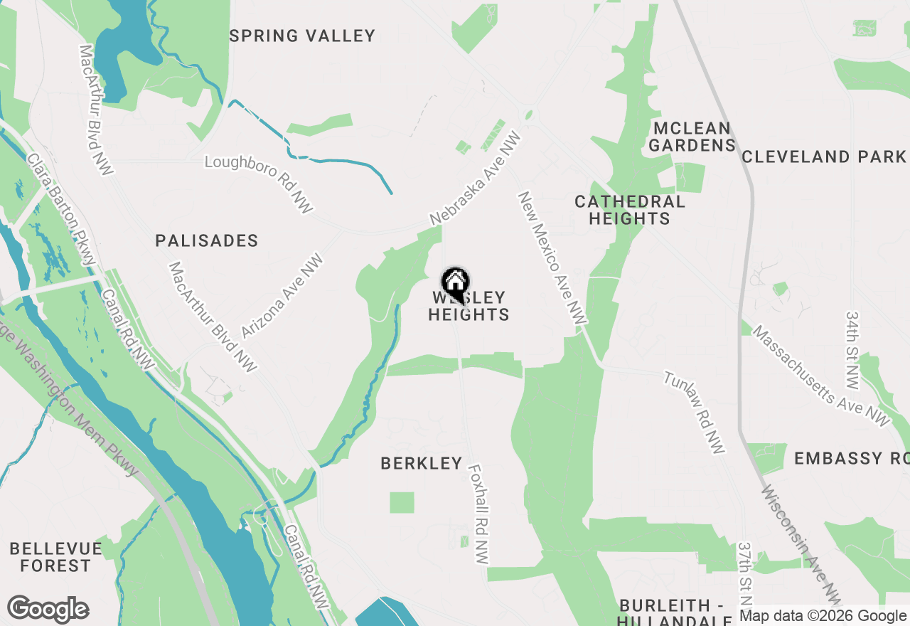 Map of 2931 Foxhall Road Nw, Washington, DC 20016