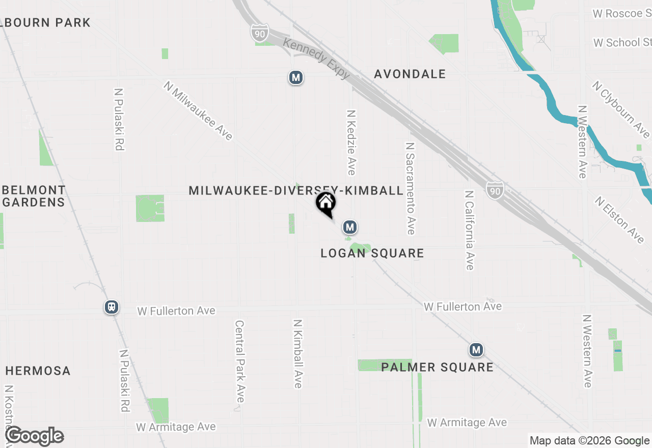 Map of 2650 N Sawyer Avenue #2N, Chicago, IL 60647