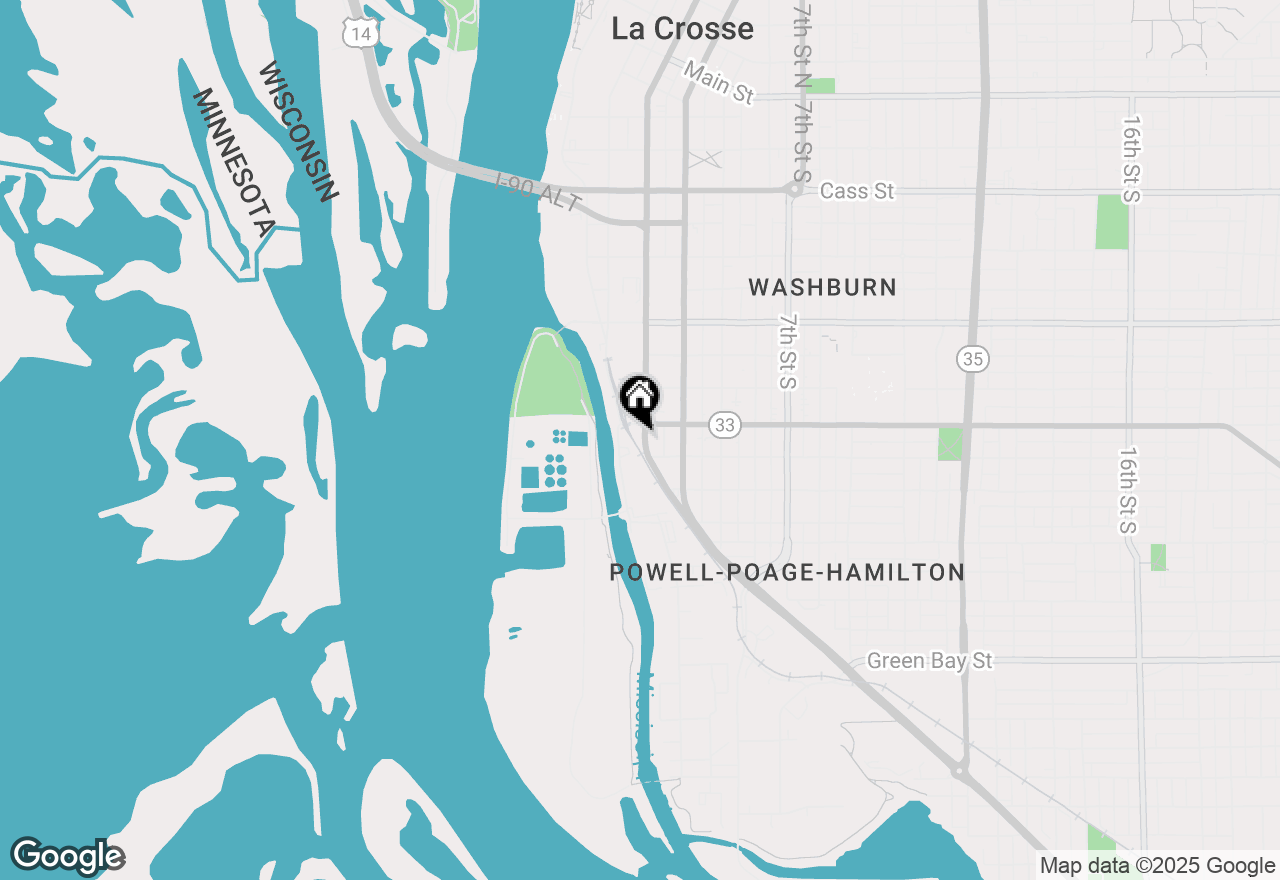 Map of 1214 3rd St #B, La Crosse, WI 54601