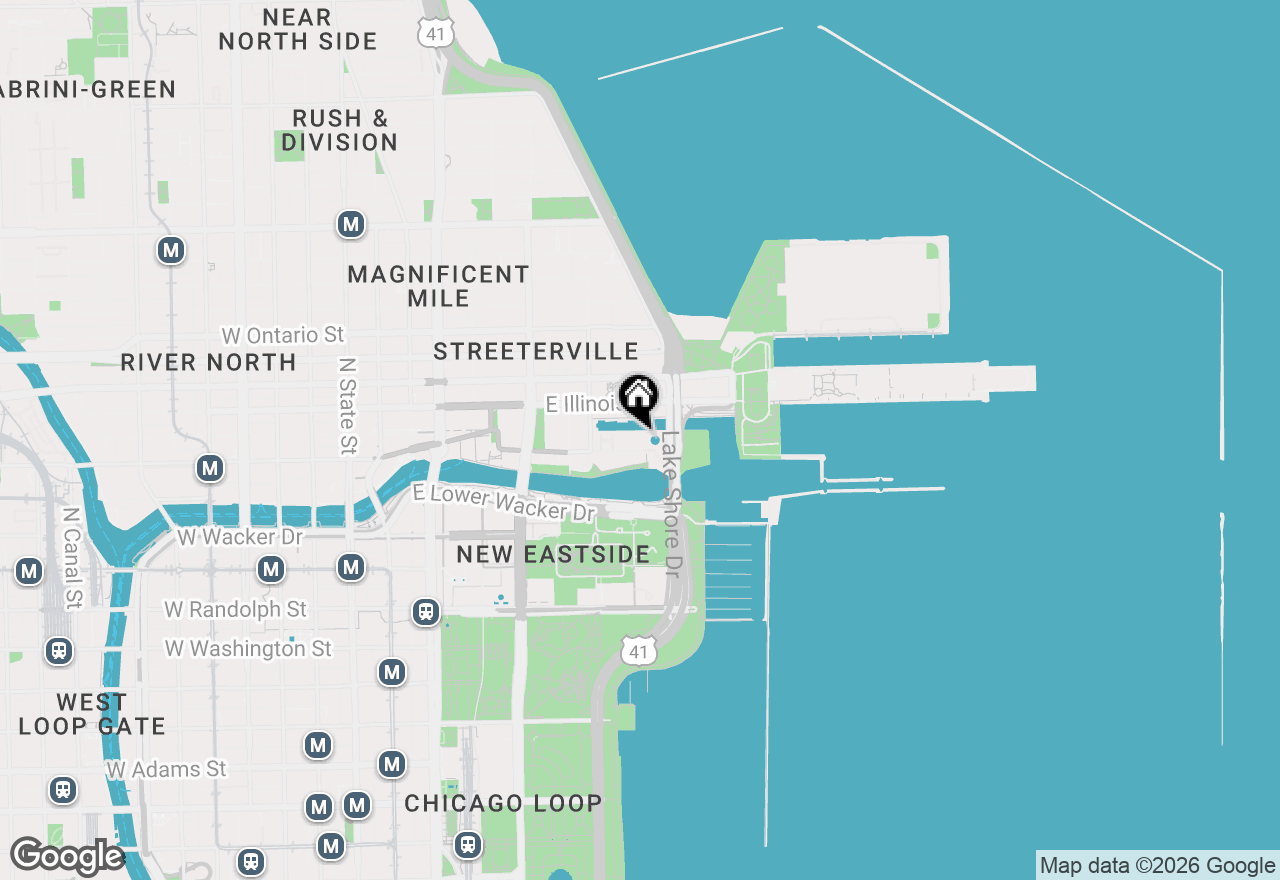 Map of 456 E North Water Street #E, Chicago, IL 60611