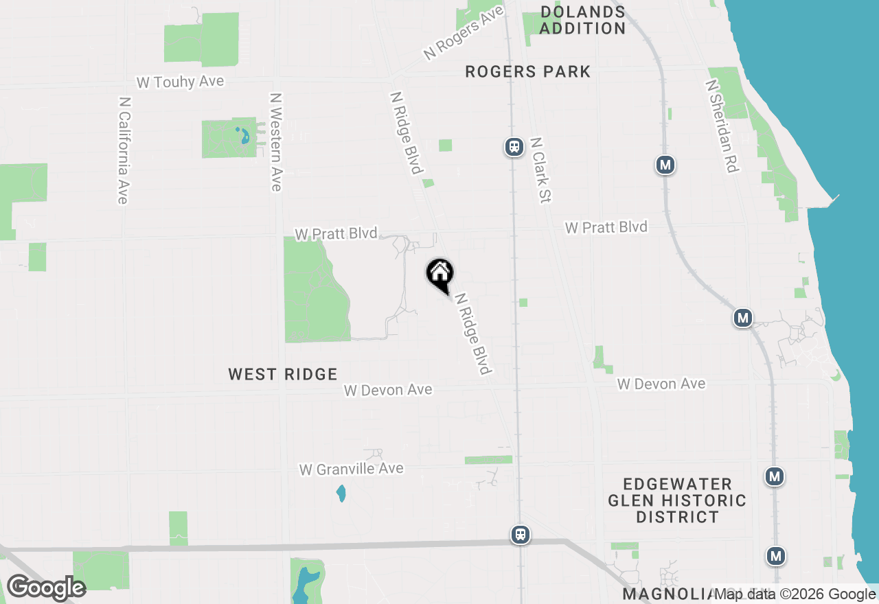 Map of 6607 N Damen Avenue #2N, Chicago, IL 60645