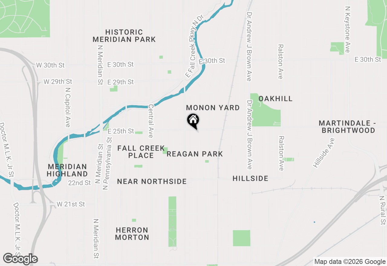 Map of 2450 Carrollton Avenue, Indianapolis, IN 46205