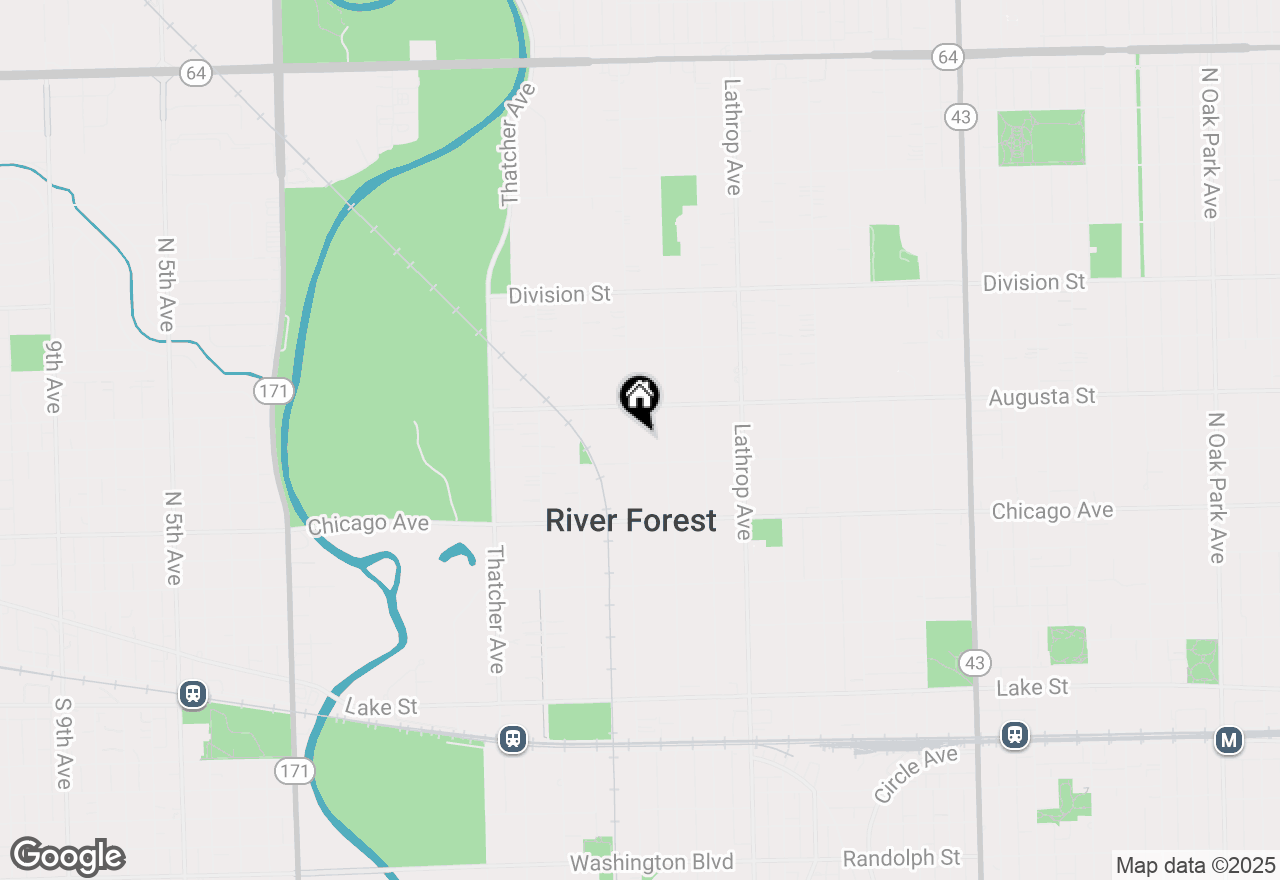 Map of 919 N Park Avenue, River Forest, IL 60305