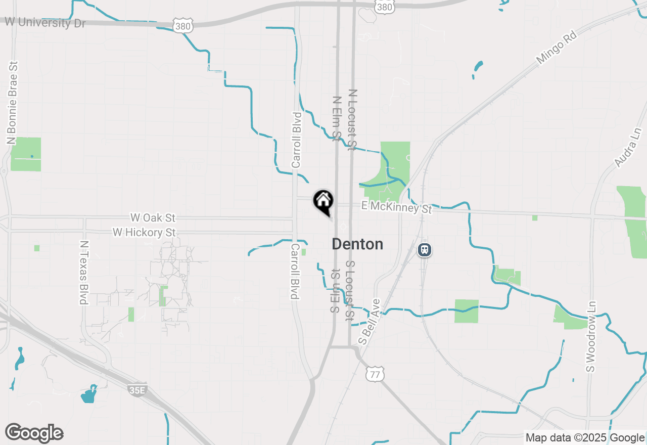 Map of 221 W Oak Street, Denton, TX 76201