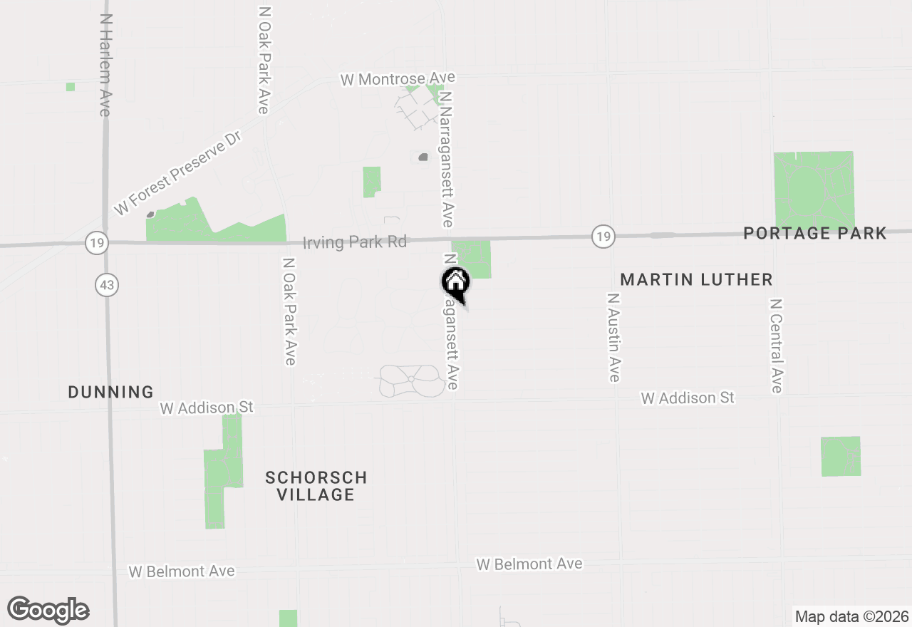 Map of 3807 N Narragansett Avenue #2, Chicago, IL 60634