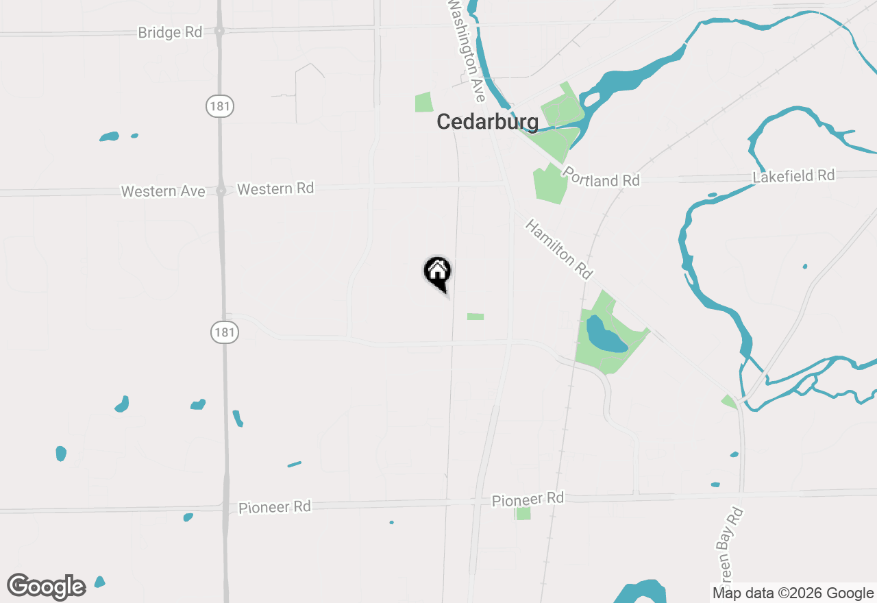 Map of W64N353 Madison Ave, Cedarburg, WI 53012