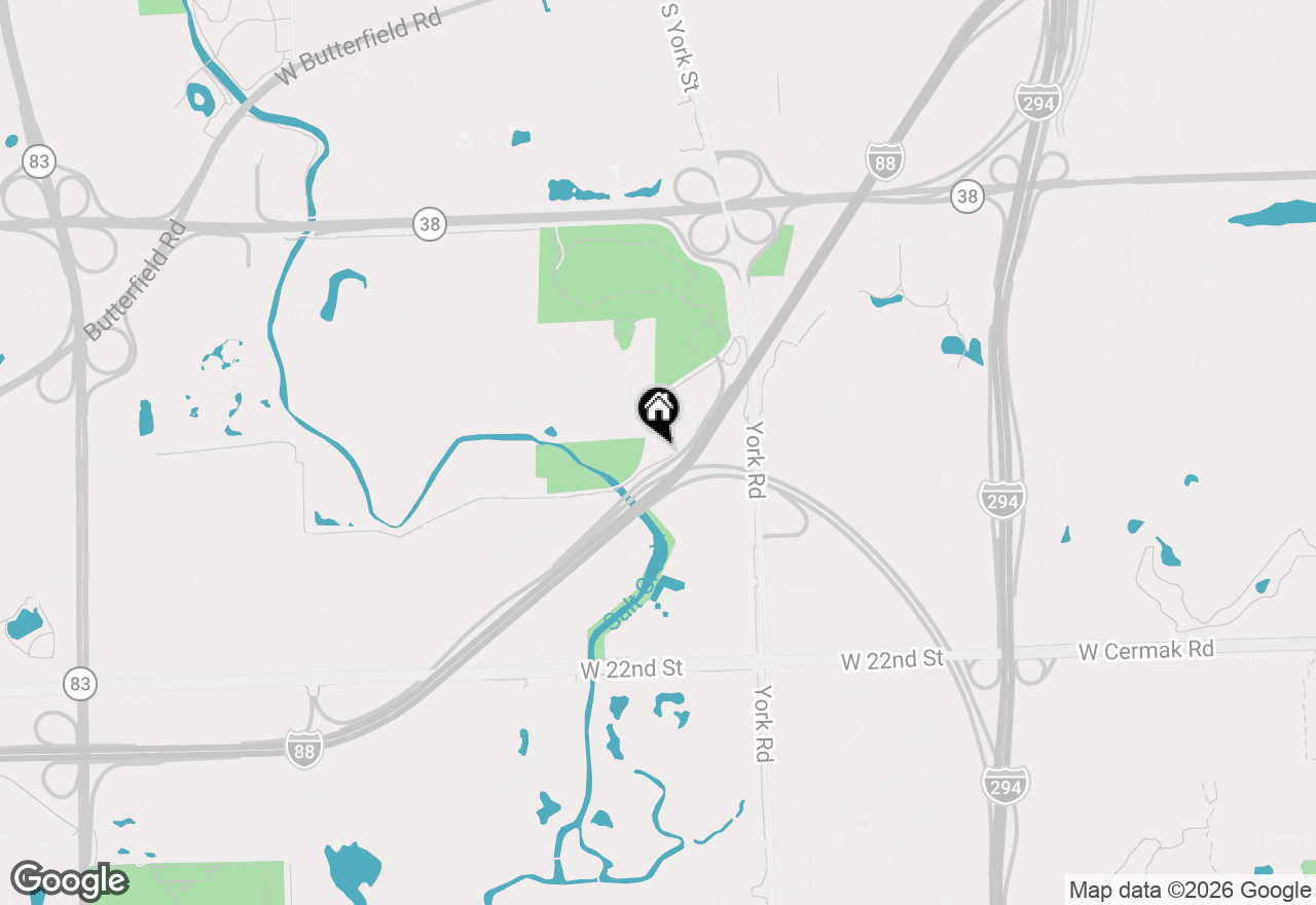 Map of 601-1 Harger Road, Oak Brook, IL 60523