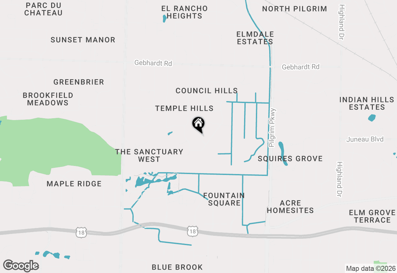 Map of 1185 Apache Trl, Brookfield, WI 53005