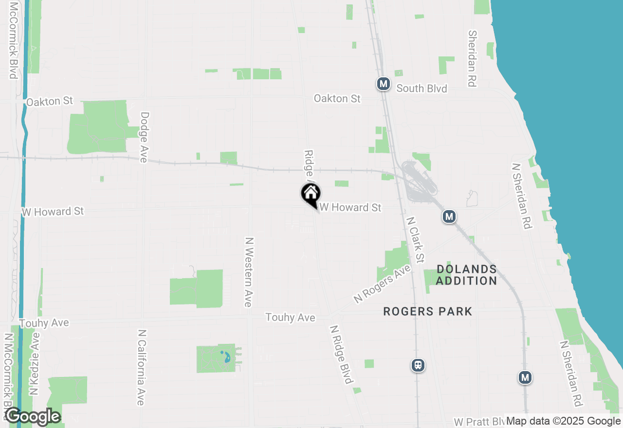 Map of 7540 N Ridge Boulevard #4B, Chicago, IL 60645