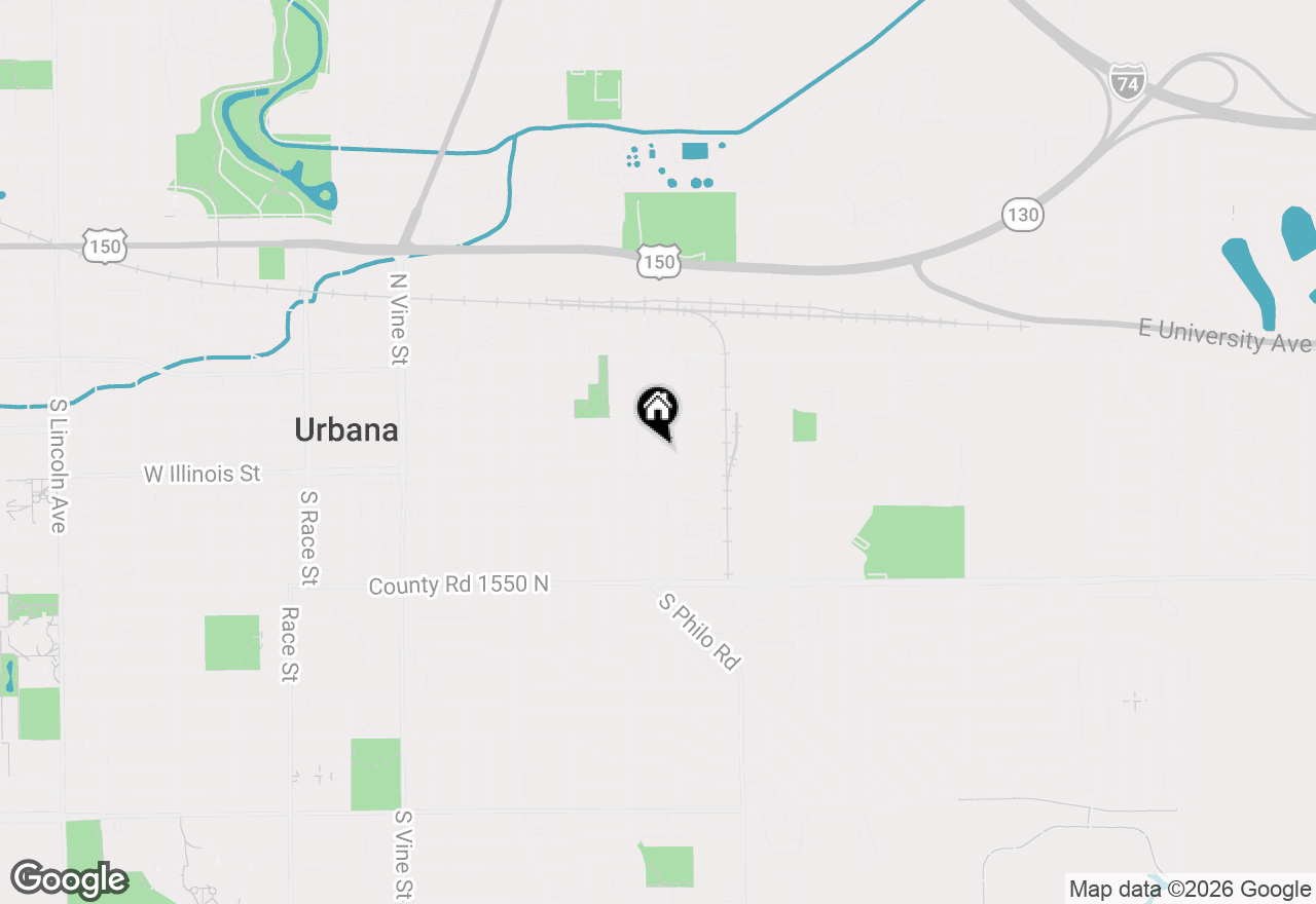 Map of 404 S Poplar Street, Urbana, IL 61802