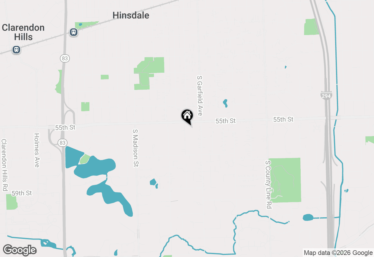 Map of 5507 S Washington Street, Hinsdale, IL 60521