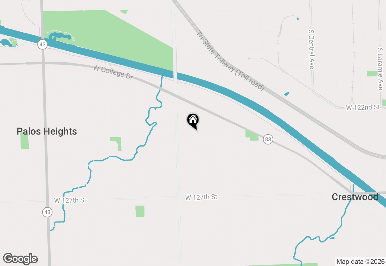 Map of 12305 S Spruce Court, Palos Heights, IL 60463