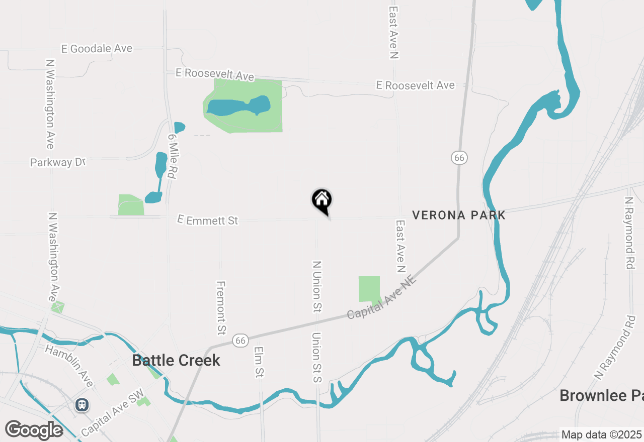 Map of 314 E Emmett Street, Battle Creek, MI 49017