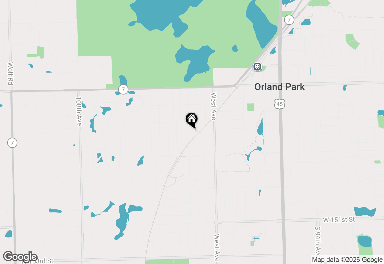 Map of 14545 Woodland Avenue, Orland Park, IL 60462