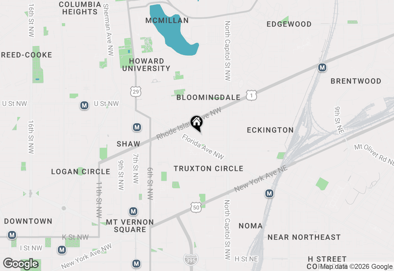 Map of 145 Randolph Place Nw #UNIT B, Washington, DC 20001