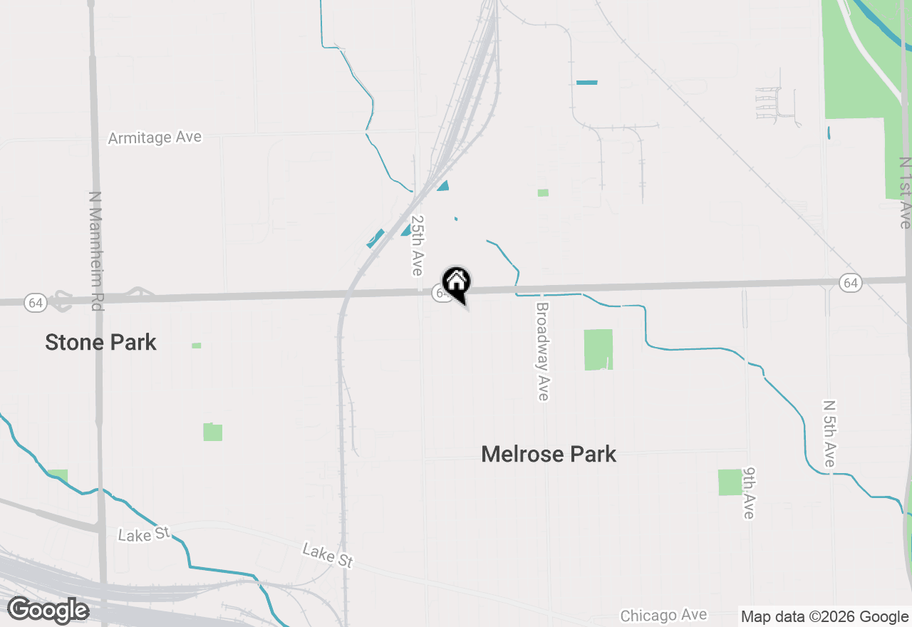 Map of 1822 N 23rd Avenue, Melrose Park, IL 60160