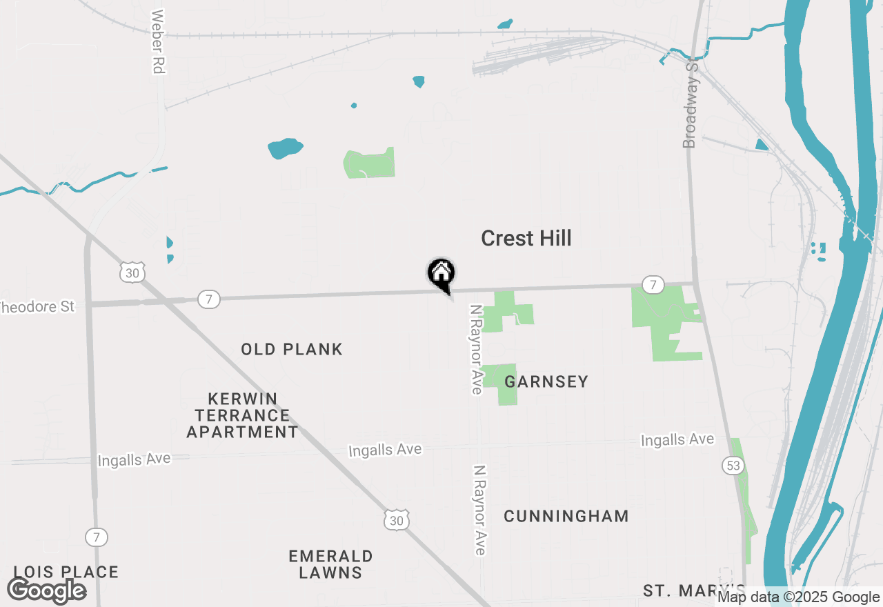 Map of 1520 Waverly Place, Joliet, IL 60435