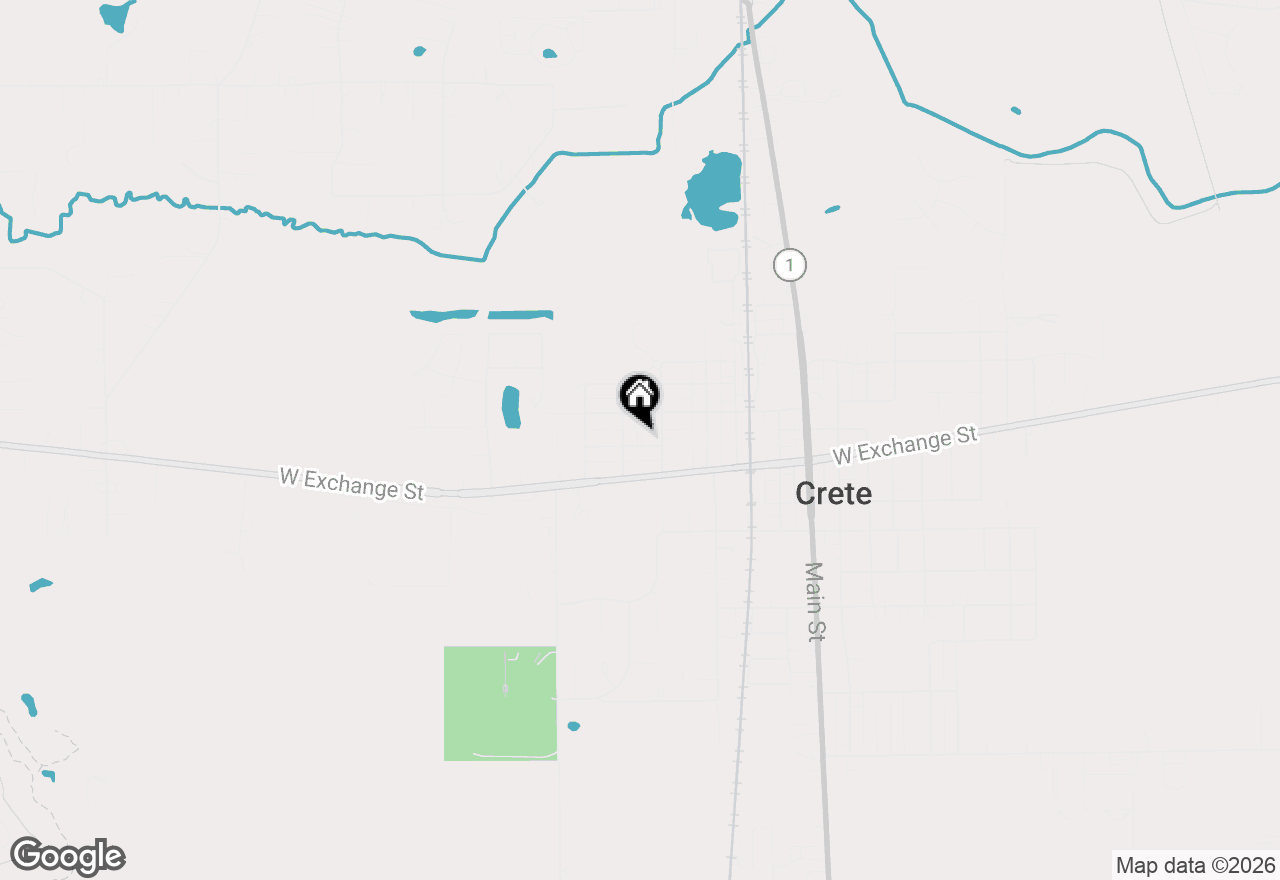 Map of 653 Jefferson Street, Crete, IL 60417