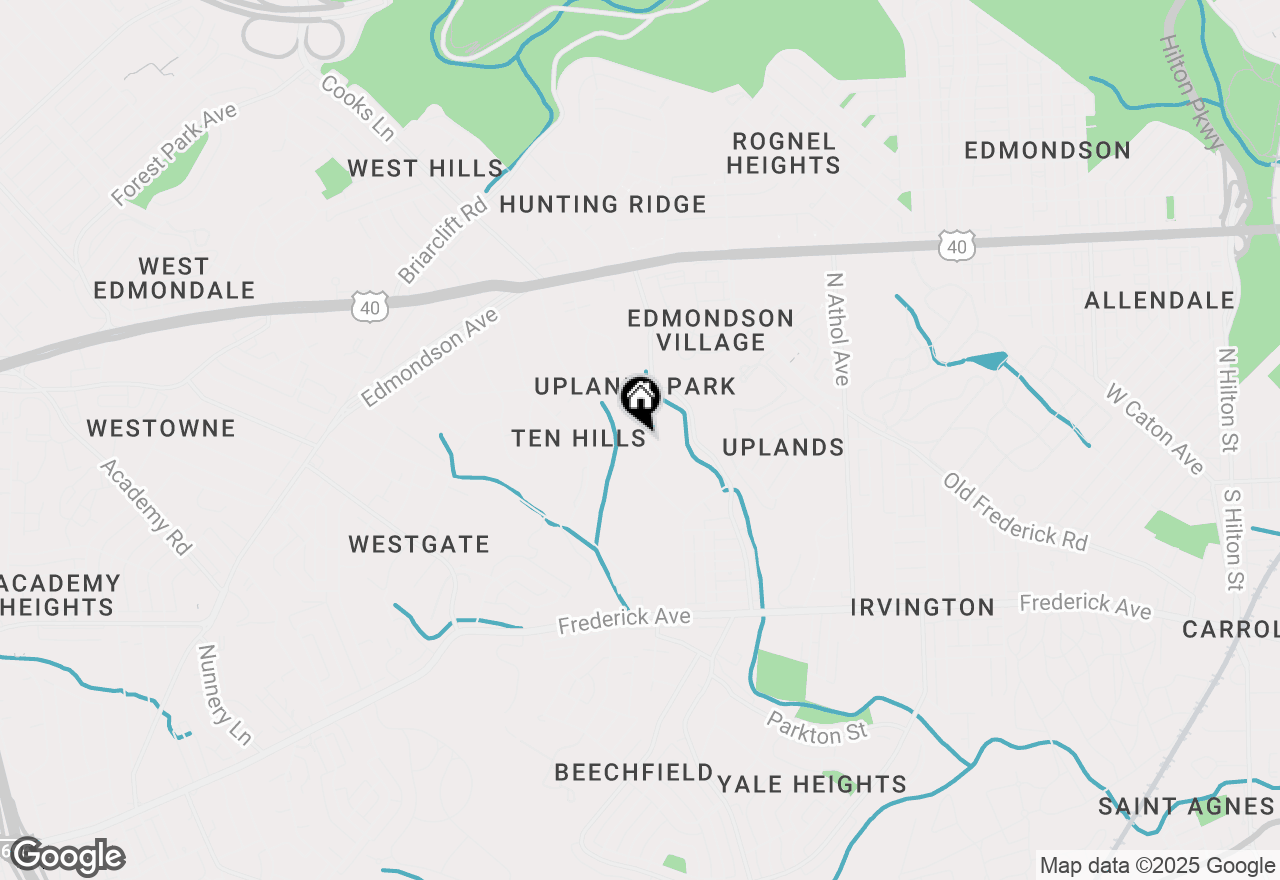 Map of 406 Nottingham Road, Baltimore, MD 21229