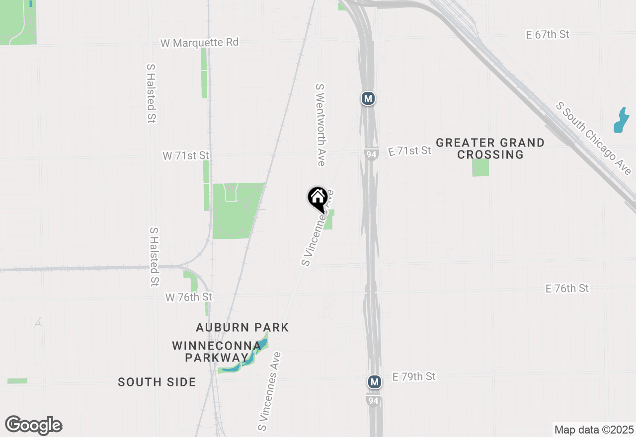 Map of 7320 S Vincennes Avenue #2, Chicago, IL 60621