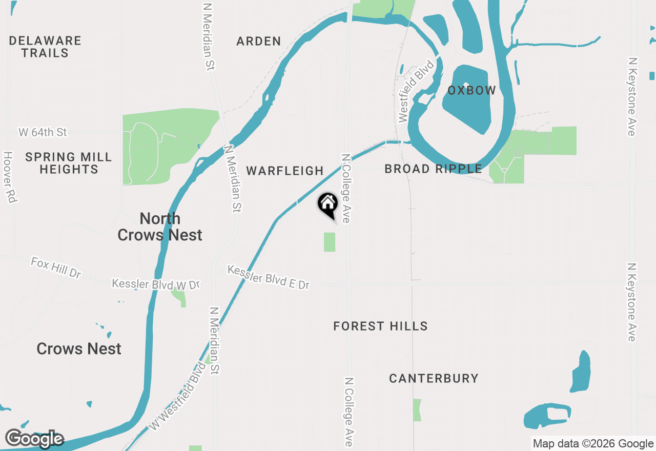 Map of 6112 Broadway Street, Indianapolis, IN 46220