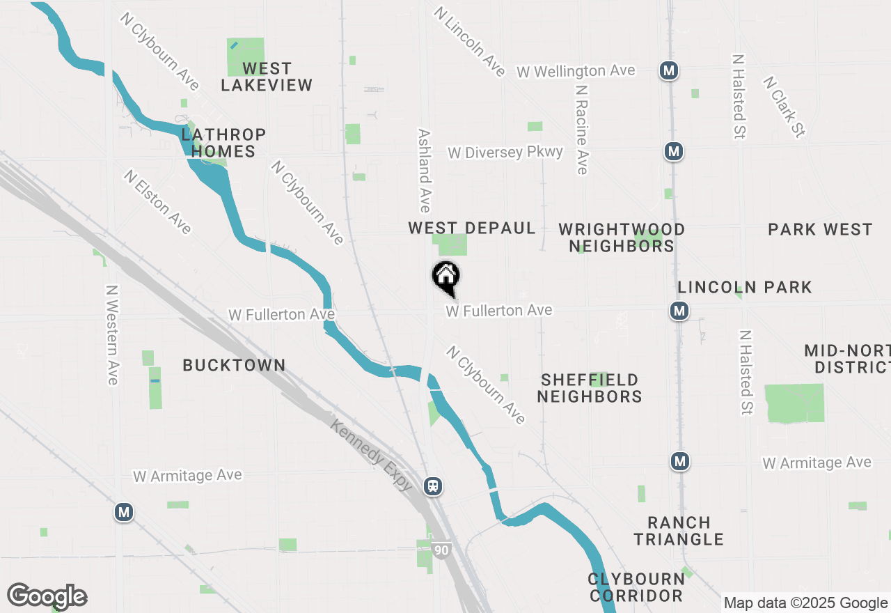 Map of 1534 W Fullerton Avenue #3, Chicago, IL 60614