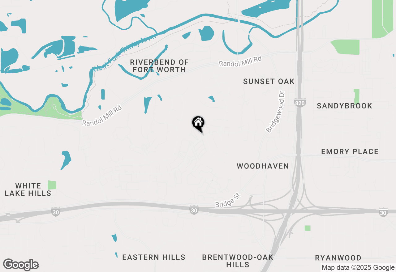 Map of 742 Oakwood Trail, Fort Worth, TX 76112