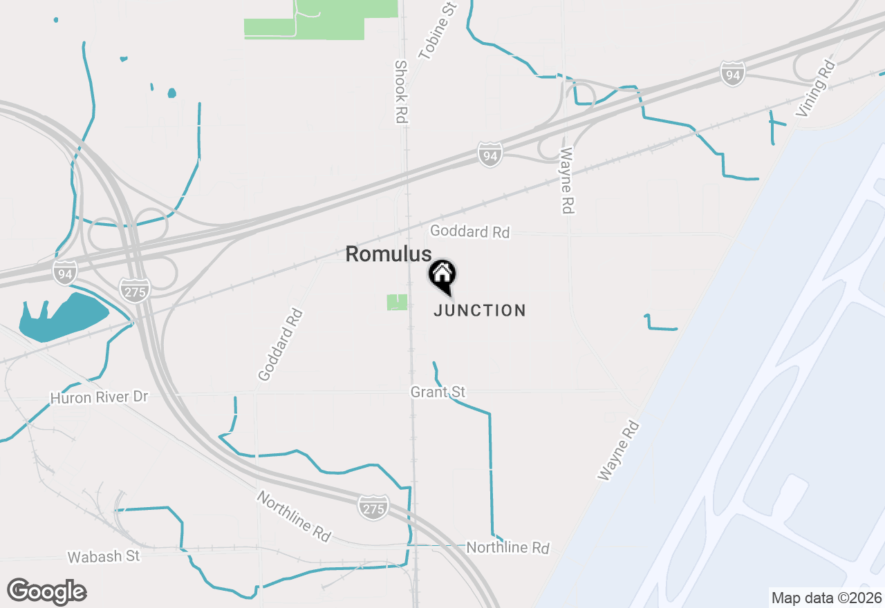 Map of 11238 Moore Street, Romulus, MI 48174