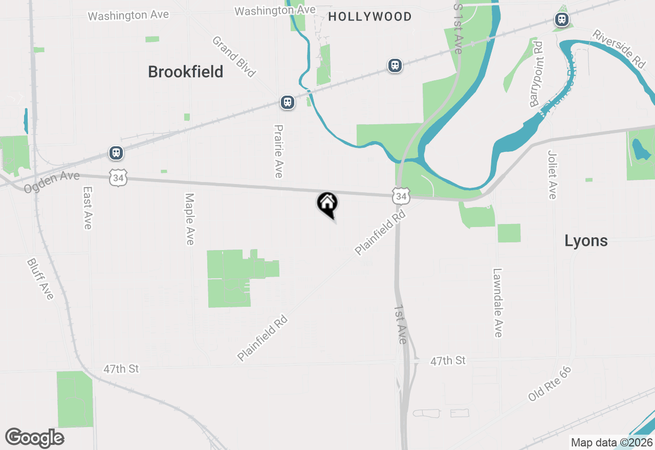 Map of (Address confidential), Lyons, Illinois 60534