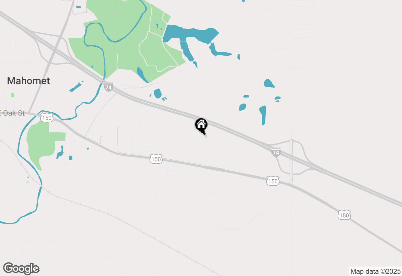 Map of 1601 Oliger Drive, Mahomet, IL 61853