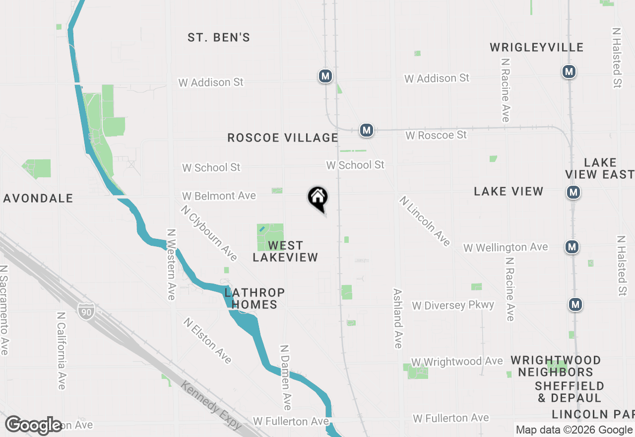 Map of 1844 W Barry Avenue, Chicago, IL 60657
