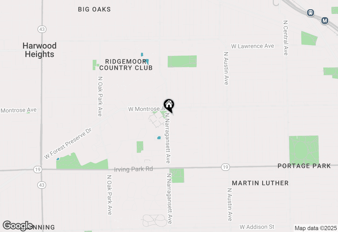 Map of 4325 N Narragansett Avenue, Chicago, IL 60634