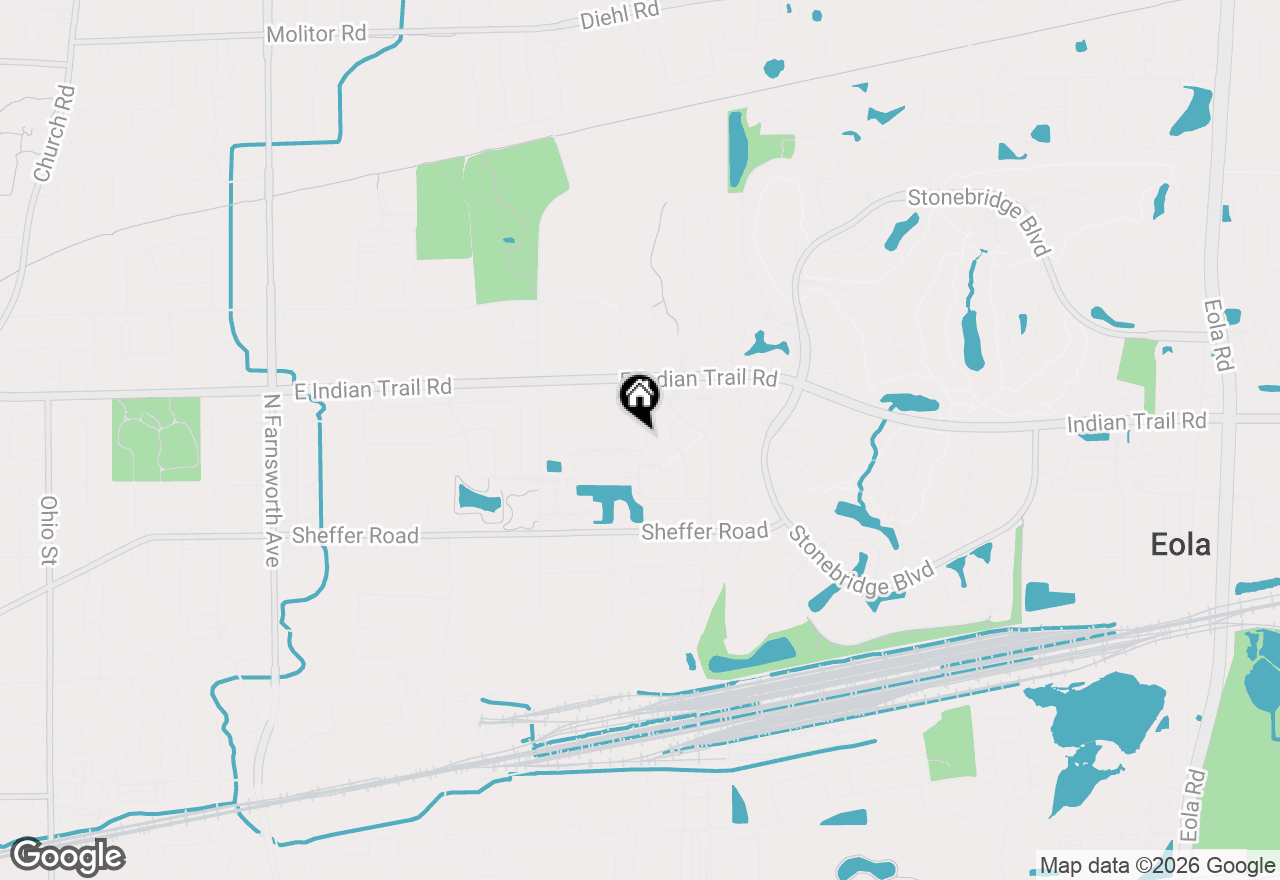 Map of 1176 Heathrow Lane, Aurora, IL 60502