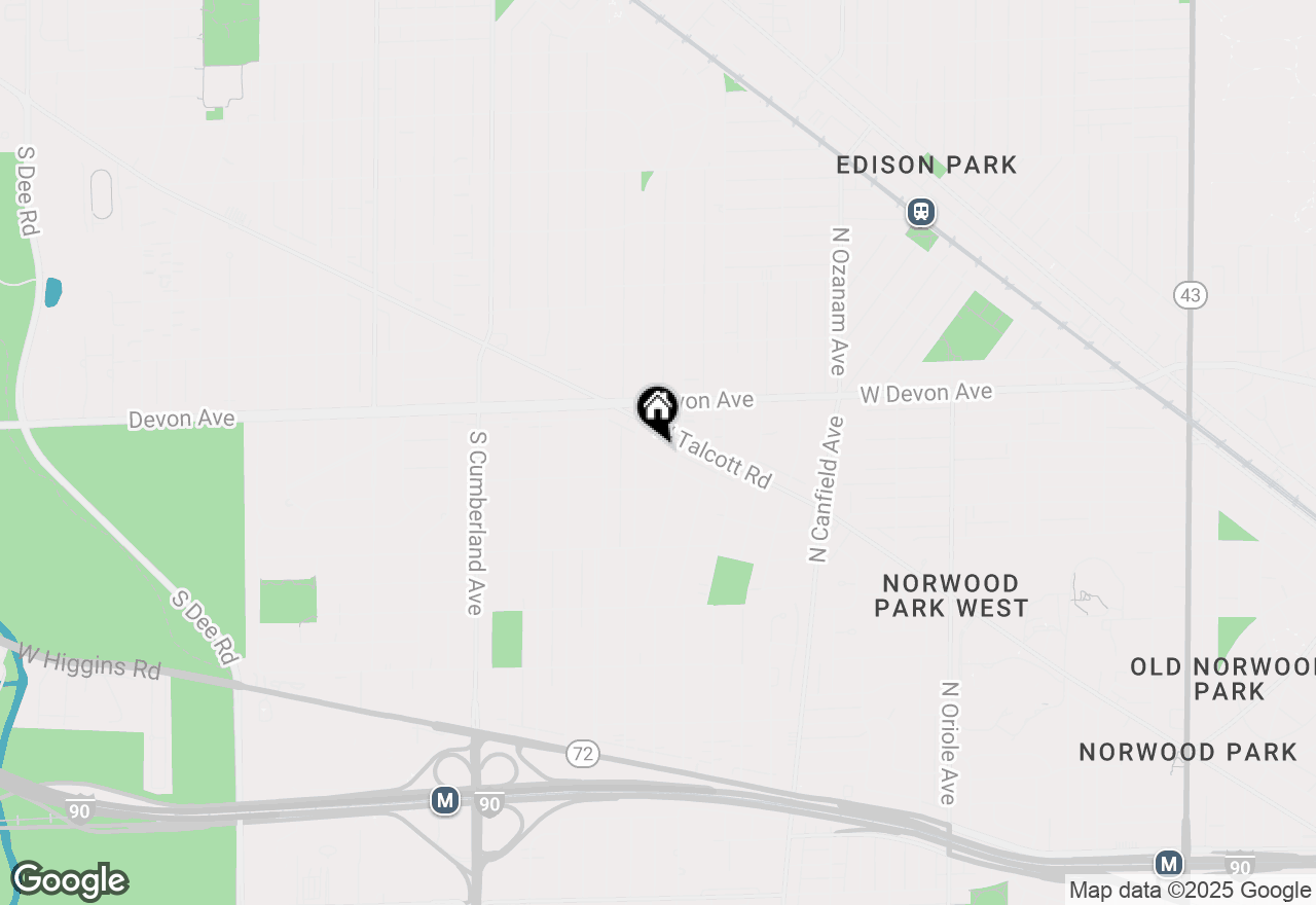 Map of 416 Talcott Place, Park Ridge, IL 60068