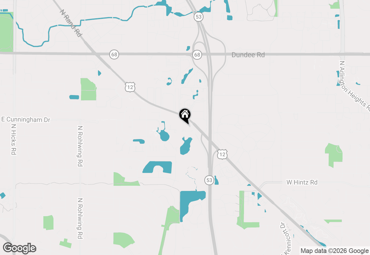 Map of 1058 N Claremont Drive, Palatine, IL 60074