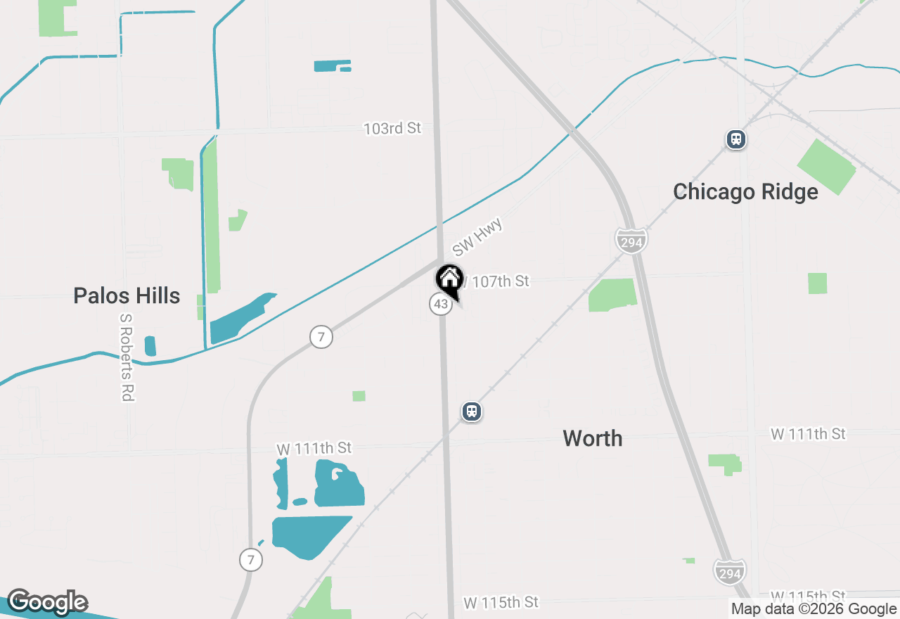 Map of 10747 S Harlem Avenue #B3, Worth, IL 60482