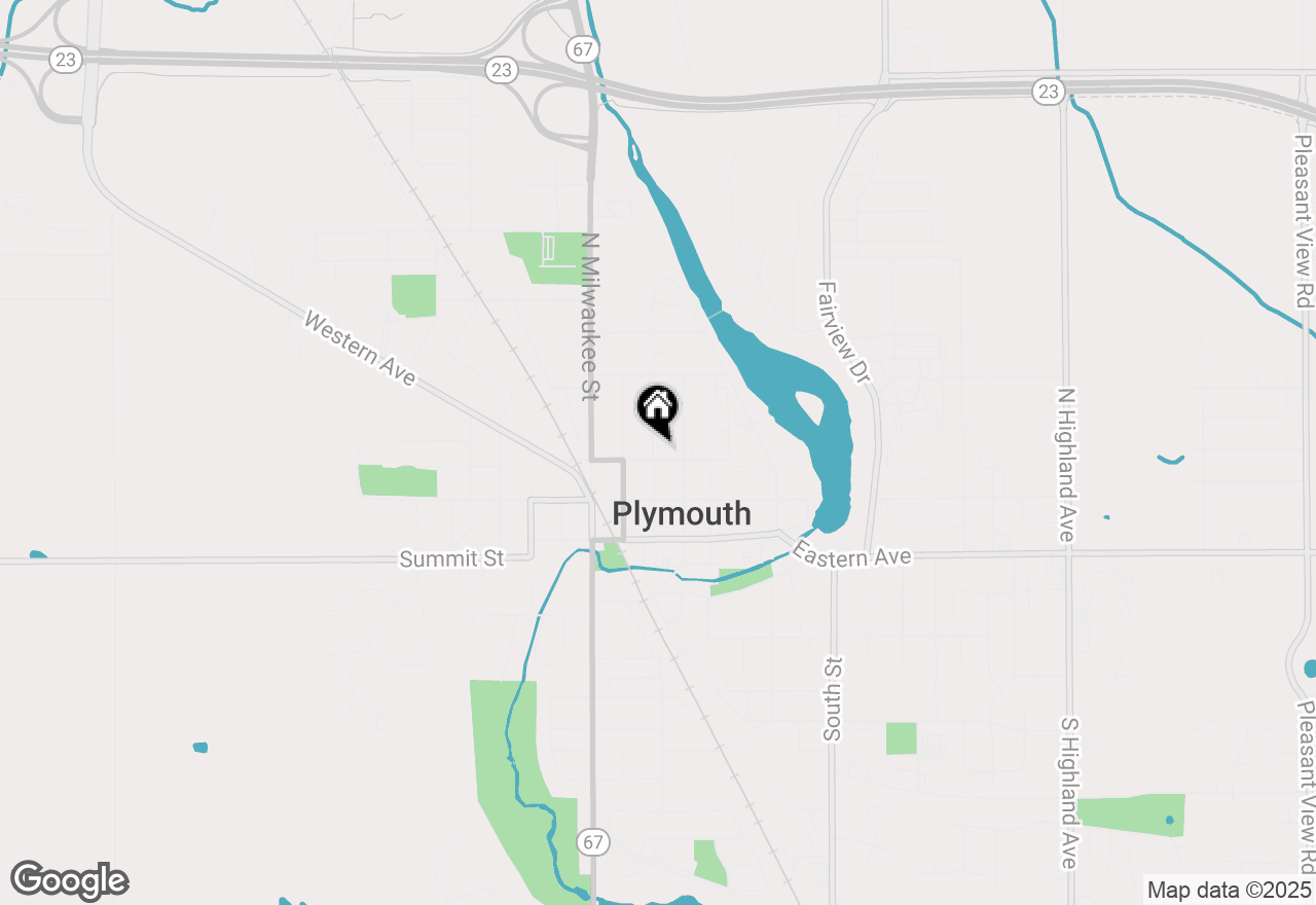 Map of 202 Elizabeth St, Plymouth, WI 53073