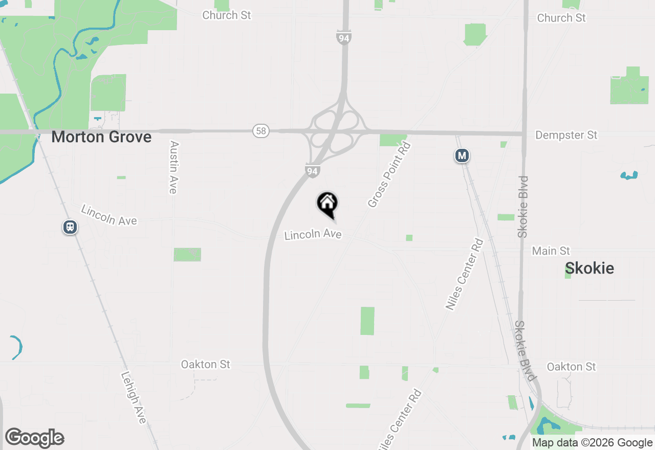 Map of 8451 Linder Court, Skokie, IL 60077