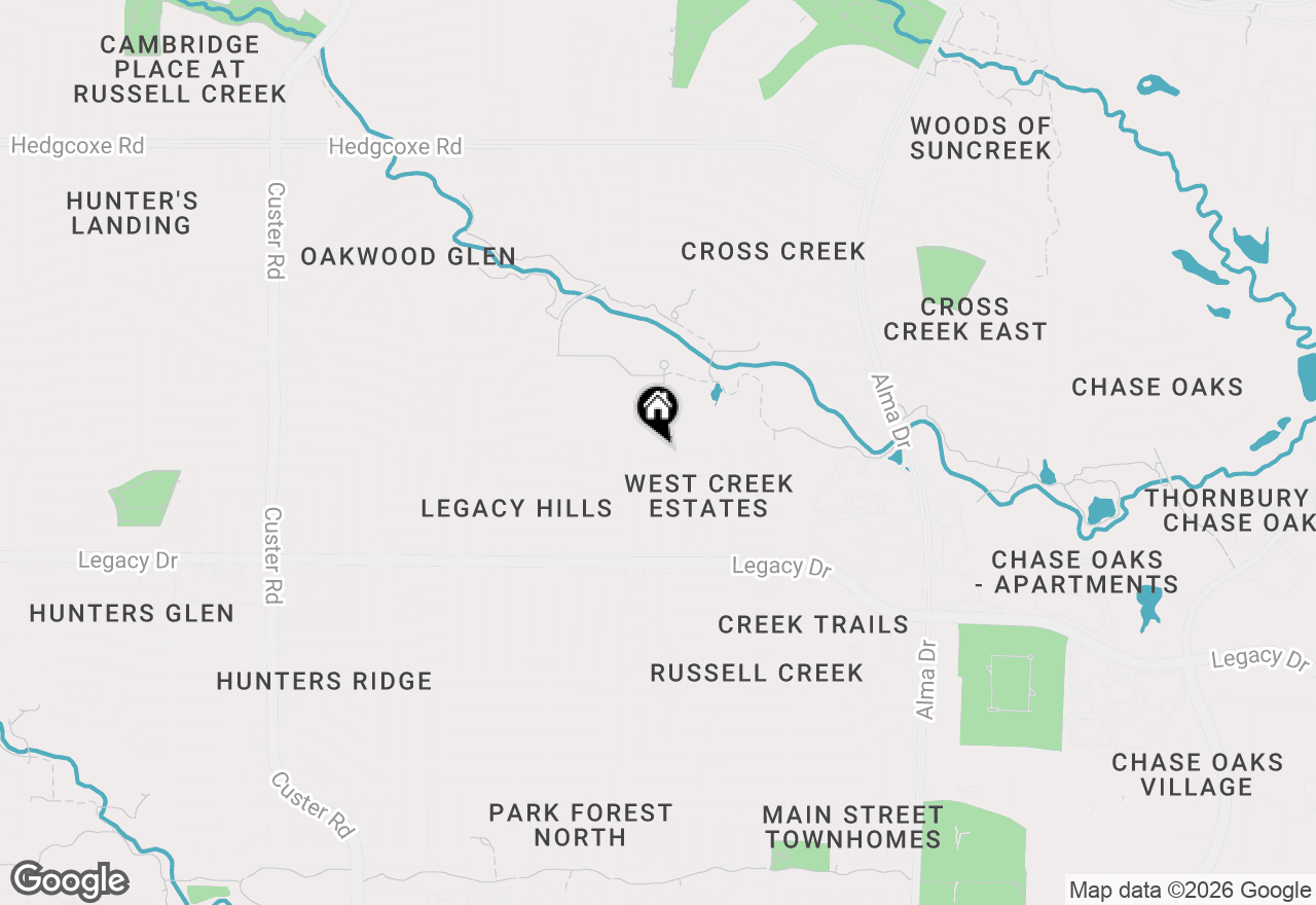 Map of 1440 Greenfield Drive, Plano, TX 75025