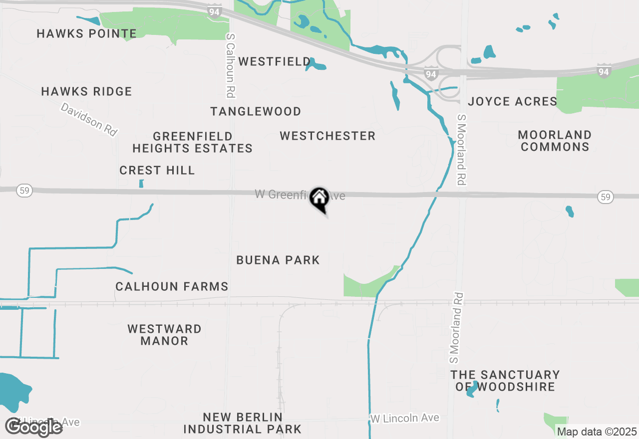Map of 1450 S 166th St, New Berlin, WI 53151