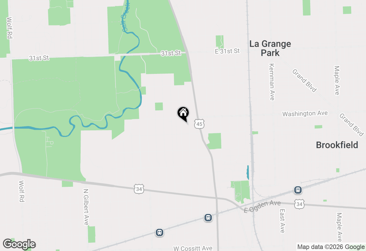 Map of 627 N Kensington Avenue, La Grange Park, IL 60526