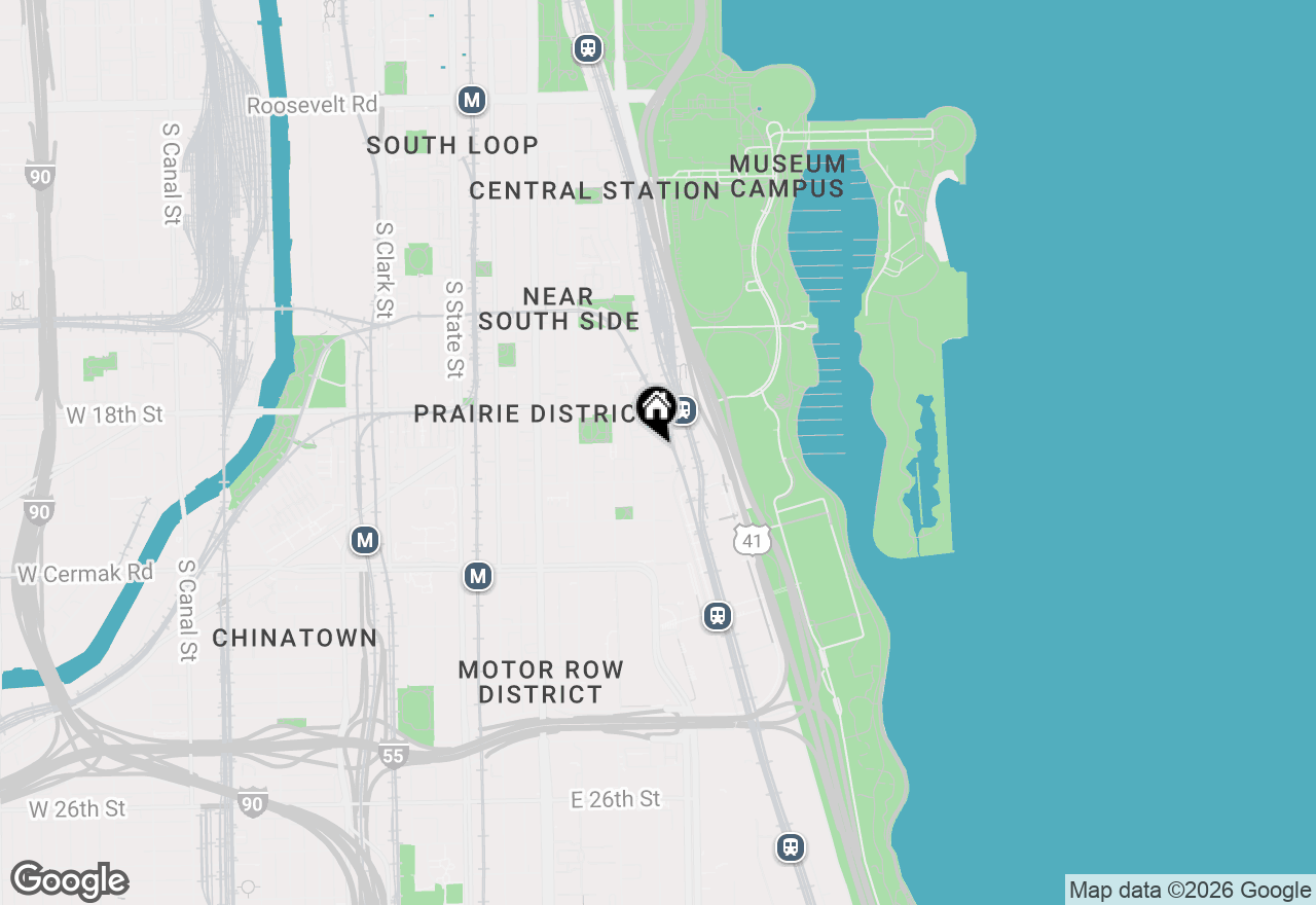 Map of 1901 S Calumet Avenue #2507, Chicago, IL 60616